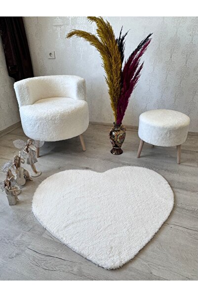trivago halı Kaymaz Yıkanabilir Yumuşak Peluş KALP Çocuk Odası Oturma Odası S...