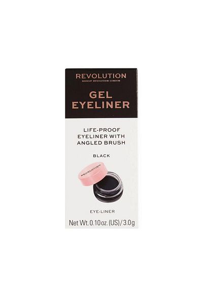Revolution Gel Eyeliner Pot With Brush Black Gel Eyeliner