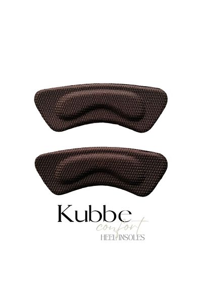 kubbe Brown Oval Shoes - Anti-knock, Adhesive Heel Sponge and Cushion Pad