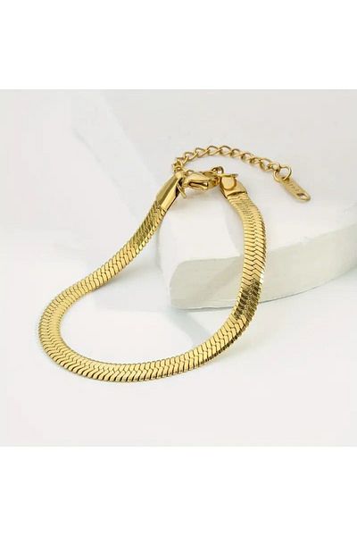 ULYOS PONIS Italian Chain 4mm Gold Bracelet
