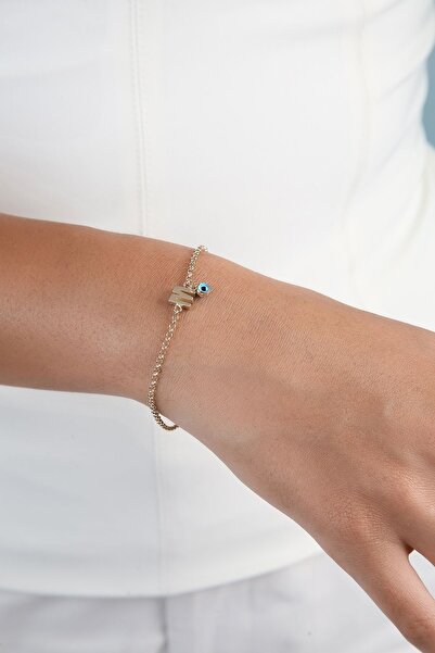 Altınkesesi 14 Ayar Altın Göz Sallantılı Harf Bileklik(M)