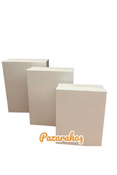 PAZARAKOŞ Hediye Kutusu Dekoratif Kutu Hediyelik Kutu Beyaz Damat Bohça Seti ...