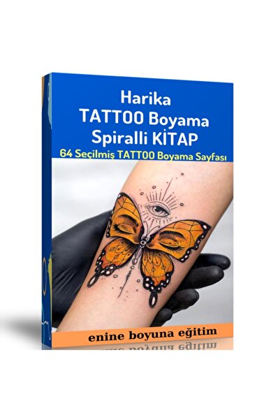 Enine Boyuna Eğitim Great Tattoo Coloring Book