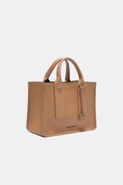 Black Ribbon Geantă de mână și de umăr Camel Pure Midi pentru femei