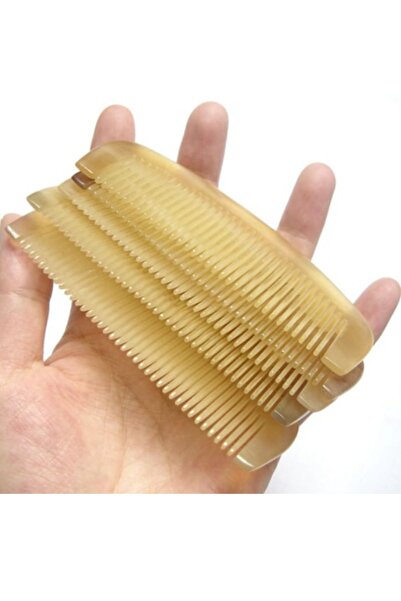 Efsoon Organics Genuine Bone Scalloped Natural Ram Horn Mini Pocket Size