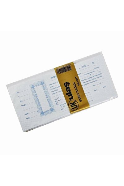 ulaş bono Kağıdı Senet Kağıdı 100 Adet