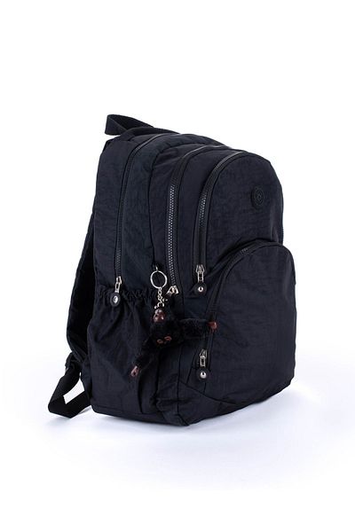 samilon Țesătură Impermeabilă Crinkle Culoare Neagră Rucsac școlar unisex de marime și geantă de călătorie