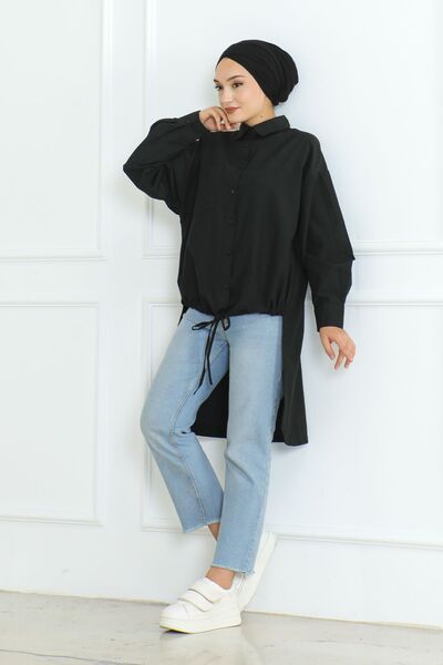 MAY MARA KADIN OVERSIZE ARKASI UZUN GÖMLEK