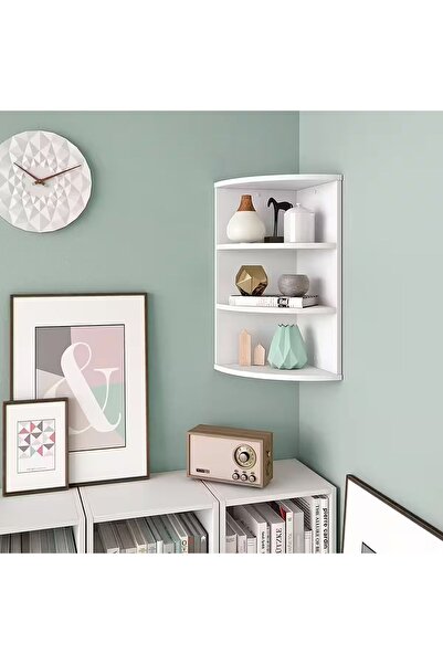 YURKUR MOBİLYA Duvar rafı dekoratif raf açılı raf