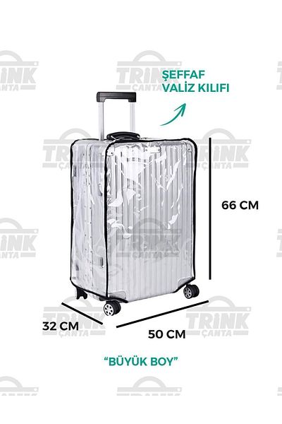 Trink Çanta Transparent Luggage Cover Set (Luggage Cover-Luggage Belt-Luggage Label-Passport Cover)