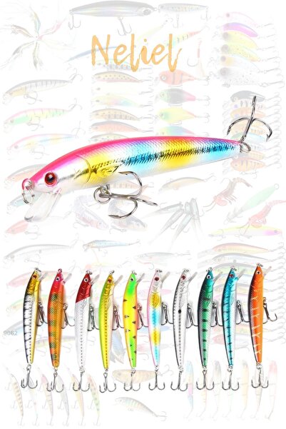 NELİEL 10cm 9gr Minnow, Sahte Yem, Lures,rapala,suni Yem,spin, Maket ,levrek, Lüfer, Çupra, Kefal, Turna