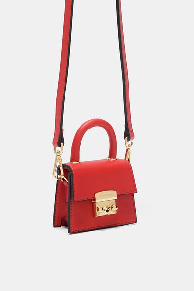 Black Ribbon Queen Mini - Red Small Bag