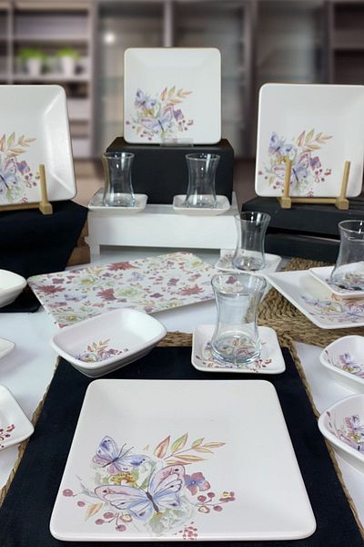 Keramika Bahar Series 23 Piece Breakfast Set for 6 Persons