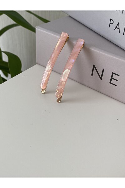 TwinsSis Store مشبك سلكي باللون الوردي اللؤلؤي مكون من قطعتين