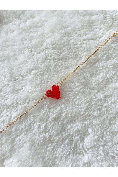 elamindunyasi Miyuki Knitted Heart Bracelet
