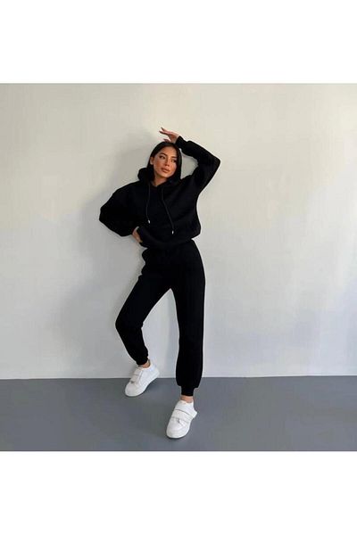Rex Darius 3 Thread Raster Winter Thick Hooded Unisex Sweatshirt and Sweatpants