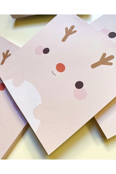 Pine Note Deer Patterned Kawaii Memopad Memo Pad Notebook Notepad Planner