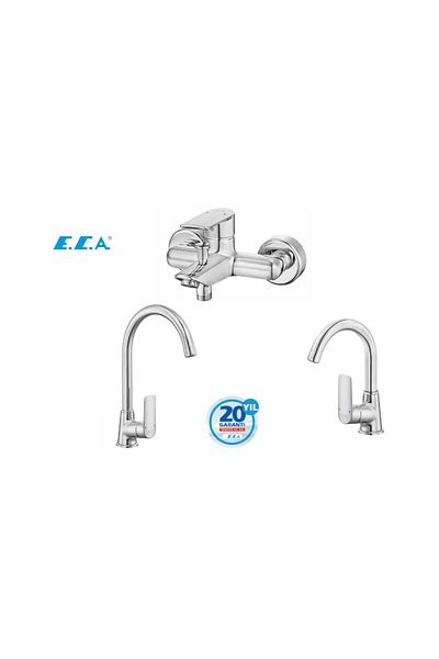 Eca Lia Swan Sink + Bathroom Faucet and Sink Faucet Set