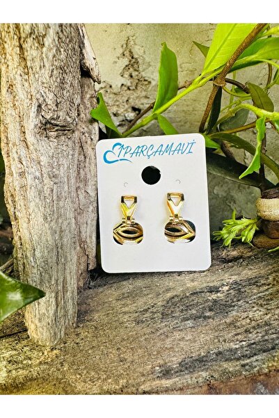 1PARÇAMAVİ Red Pinching Women's Earrings - Ear with Lip Clip and No Hole