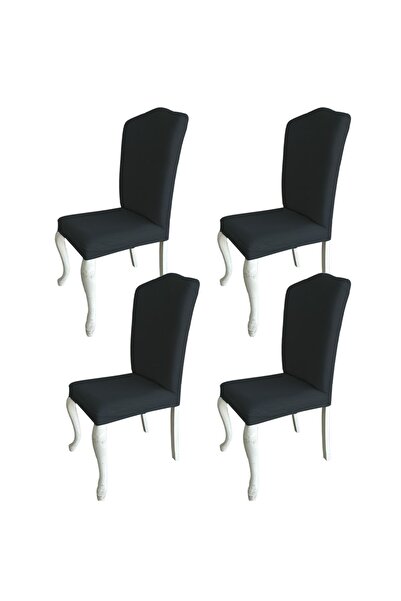 KILIFSAN 4 Adet %100 Pamuklu Fransız Kumaş Avangarde Model Sandalye Kılıfı & Sandalye Örtüsü Seti