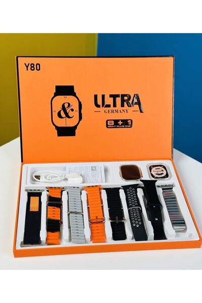 Basriko Watch 8 Akıllı Saat 7 Kordonlu Akıllı Saat