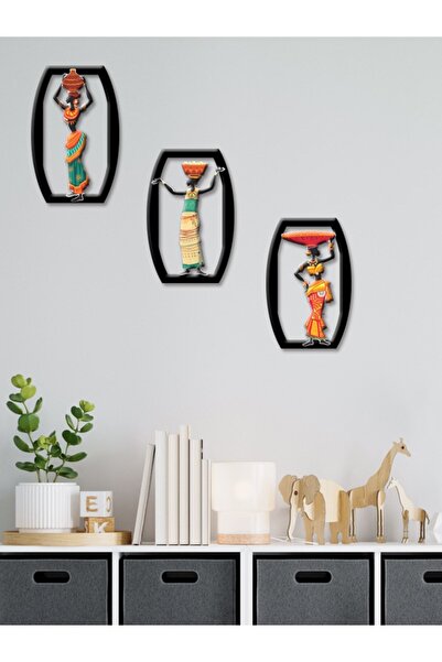 GİZEM SHOP Etnik Kıyafetli Afrikalı Kadınlar Uv Baskı Duvar Dekorasyonu Modern