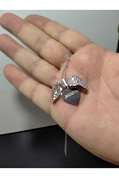 mrchediyesepeti Kalpli Çelik Kolye Kişiye Özel İsim Yazılı Şık ve Kullanışlı