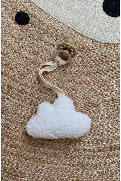 bohemoon Teddy Cloud Pacifier Strap White