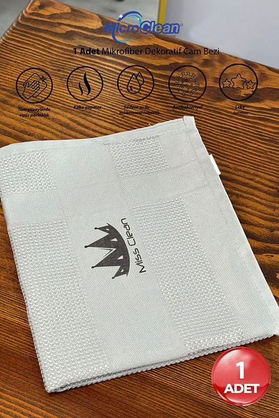 Micro Clean Miss Clean (1 Piece) Microfiber Glass Cloth General Cleaning Cloth Colorful 42*68 Cm