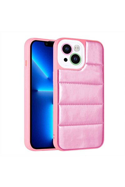 zore iPhone 13 Uyumlu Kamera Korumalı Airbagli Renkli Zore Seksek Kılıf-Pembe