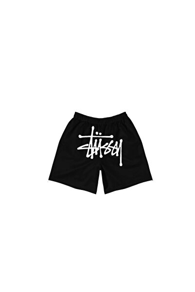 Leox Wear Stussy White Printed Unisex Shorts