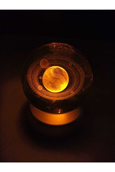 mesmerizingshopp Galaksi Gezegen Samanyolu Işıklı Cam Küre 3d