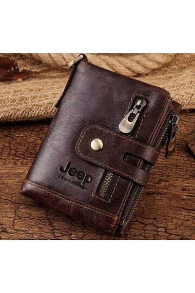 Jeep American Design Leather Wallet - Rfid Protection (Anti-Credit Card Copy)