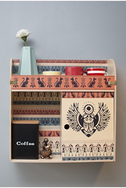 Wodiza Dekoratif Ahşap Terek Duvar Rafı Wing Z 47cm X 47cm X 17cm