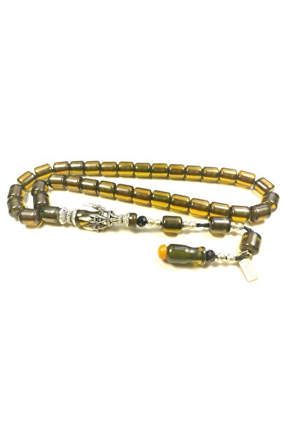 İskeçe Tesbih Модел на нокът - бронзов стенописец, пресован кехлибар, сертифи...