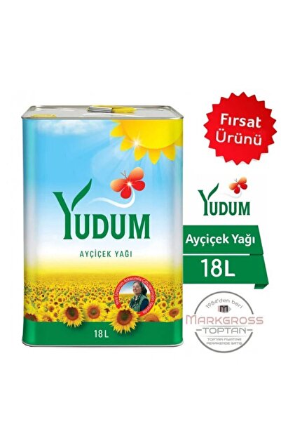 Yudum Ayçiçek Yağı 18 Lt Teneke Yeni (ORJİNAL AYVALIK FABRİKASINDAN)