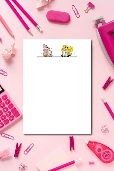 Pine Note Sponge Bob/Patrick Patterned Notepad/Notebook Planner A5