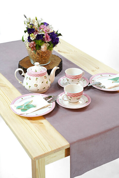 homease Ανοιχτό Λιλά Velvet Suede Runner - 44*140