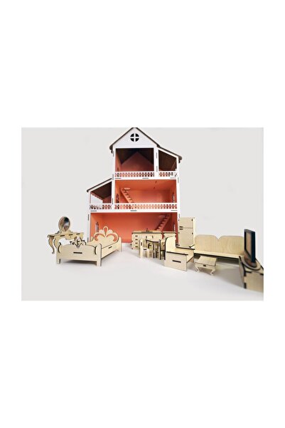 EMRİN AHŞAP OYUNCAK VE HEDİYELİK EŞYA Ahşap Oyuncak Portatif Bebek Evi