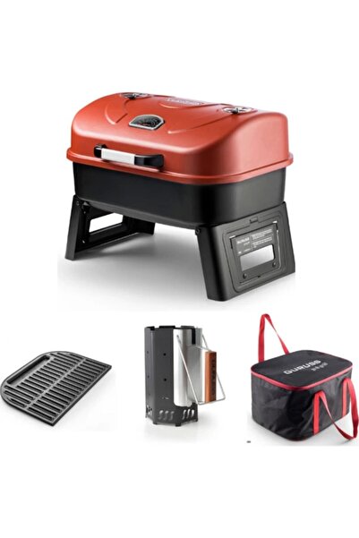 Guruss Go Grıll Set Oksit Kırmızı Göktaş Mangal