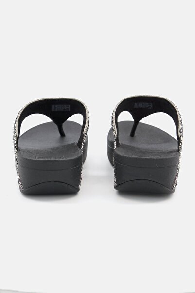 Fitflop Women Lulu Shimmerweave Slip On Sandals, Black Combo