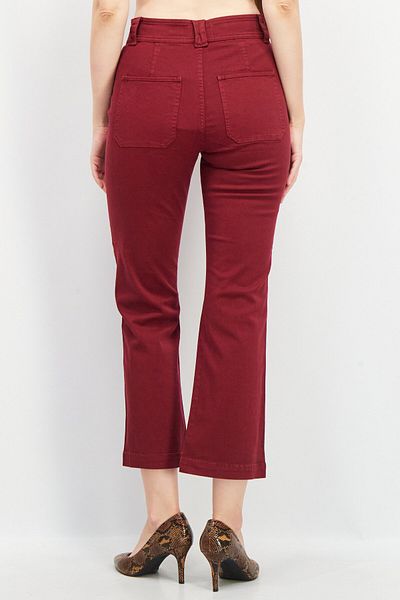 Joie Women Regular Fit Textured Stretchable Jeans, Maroon