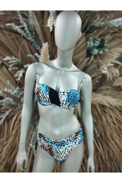 marlo Clarke Kaplı Straplez Bikini Takım