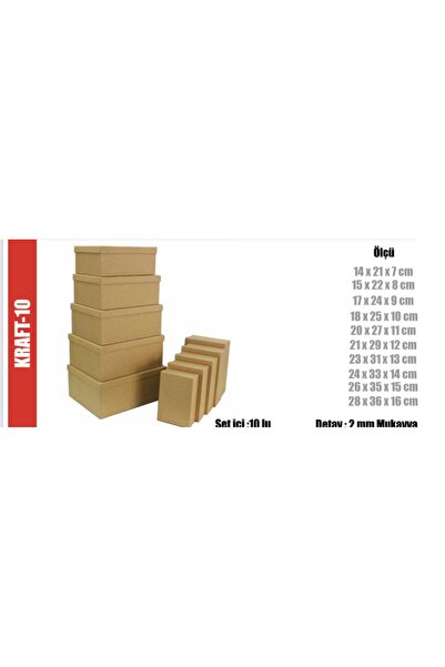 PAZARAKOŞ hediye kutusu dekoratif kutu seti 10 lu set damat söz bohça seti kraft