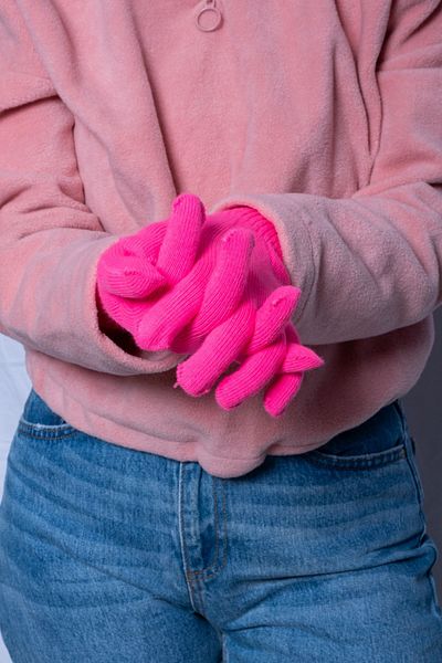 POSUSS Full Finger Lycra Women's Gloves - Neon Pink - PS3132