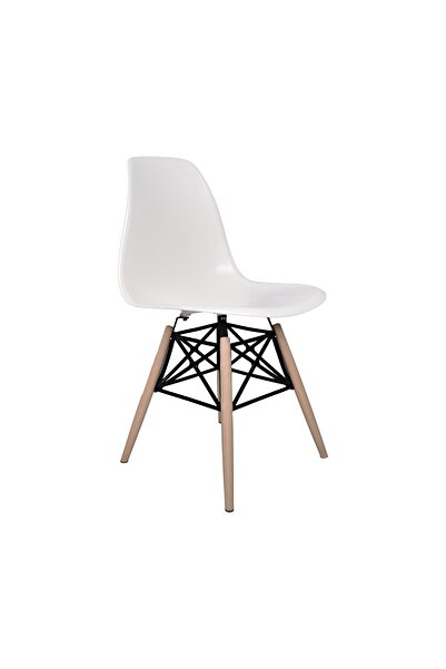 Dorcia Home Eames Plastik Kafesli Sandalye - 4 Adet - Cafe Balkon Mutfak Sandalyesi