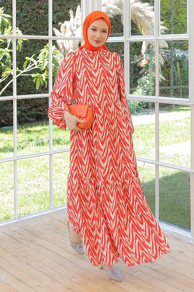 Armine TREND ARMINE TREND - Patterned Silk Crepe Dress - 24YT914
