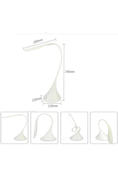 Ecuy Masa Lambası Pil & Usb Kablolu Kullanımlı Ders,kitap Okuma, Çalışma Masa Lambası 3 Farklı Işık Mod