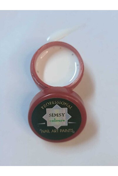 SİMSYCOLOURS Kalıcı Oje Boyası Nail Art Paınt..5 Ml .. Beyaz