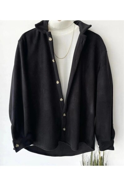 tynemode Cămașă oversize de iarnă din lână pentru bărbați - Croială simplă